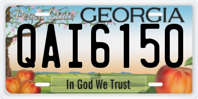 GA license plate QAI6150