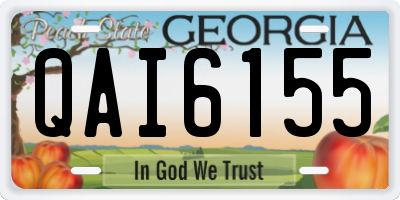GA license plate QAI6155