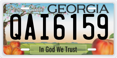 GA license plate QAI6159