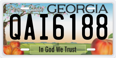 GA license plate QAI6188