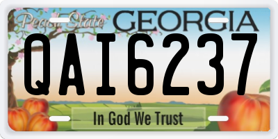 GA license plate QAI6237