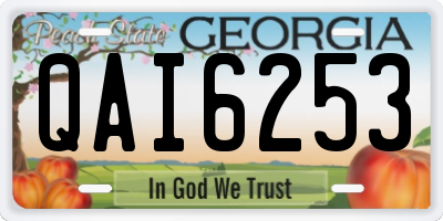 GA license plate QAI6253