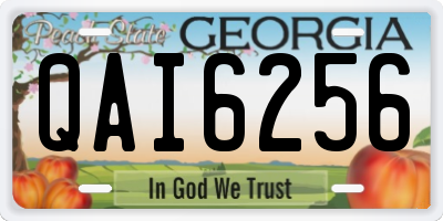 GA license plate QAI6256
