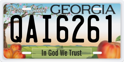 GA license plate QAI6261