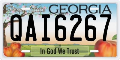 GA license plate QAI6267