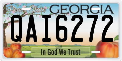 GA license plate QAI6272