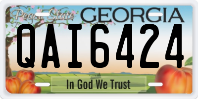 GA license plate QAI6424