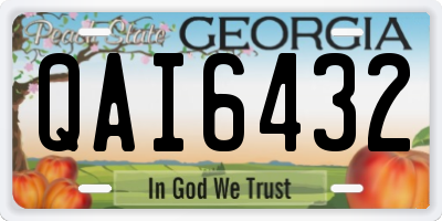 GA license plate QAI6432