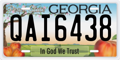 GA license plate QAI6438