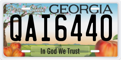 GA license plate QAI6440