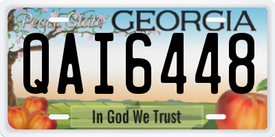 GA license plate QAI6448