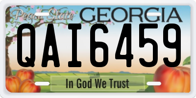 GA license plate QAI6459