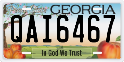 GA license plate QAI6467