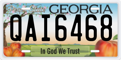 GA license plate QAI6468