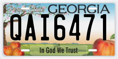 GA license plate QAI6471