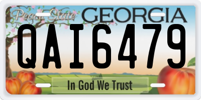 GA license plate QAI6479
