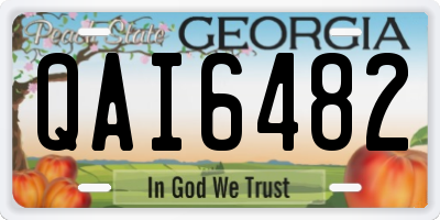 GA license plate QAI6482