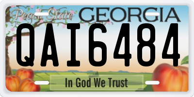 GA license plate QAI6484