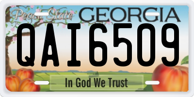 GA license plate QAI6509