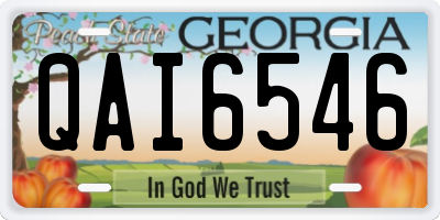 GA license plate QAI6546