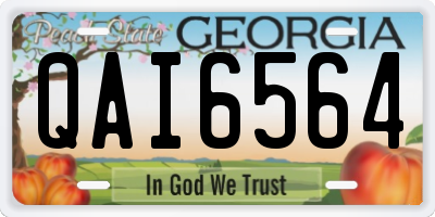 GA license plate QAI6564