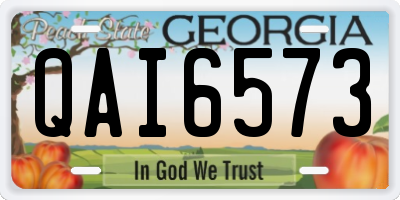 GA license plate QAI6573