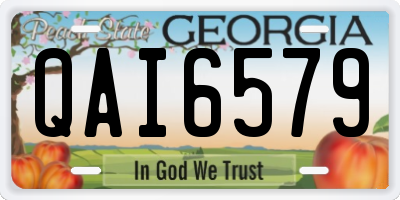 GA license plate QAI6579