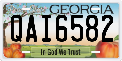 GA license plate QAI6582