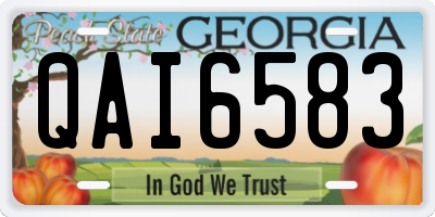 GA license plate QAI6583