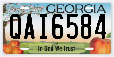 GA license plate QAI6584