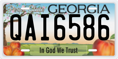 GA license plate QAI6586