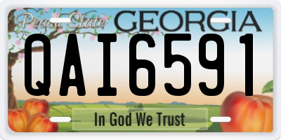 GA license plate QAI6591