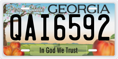 GA license plate QAI6592