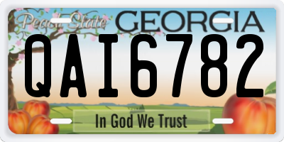 GA license plate QAI6782