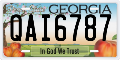 GA license plate QAI6787