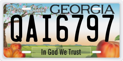 GA license plate QAI6797
