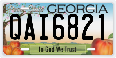 GA license plate QAI6821
