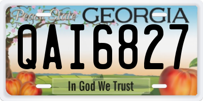GA license plate QAI6827
