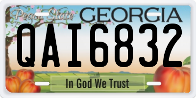 GA license plate QAI6832