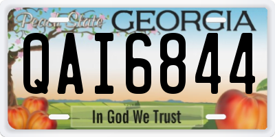 GA license plate QAI6844