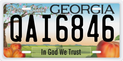 GA license plate QAI6846