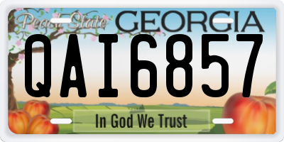 GA license plate QAI6857