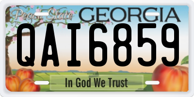 GA license plate QAI6859