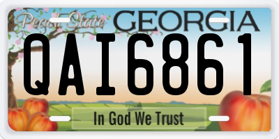 GA license plate QAI6861