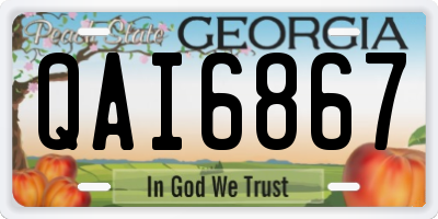 GA license plate QAI6867