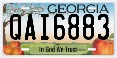 GA license plate QAI6883