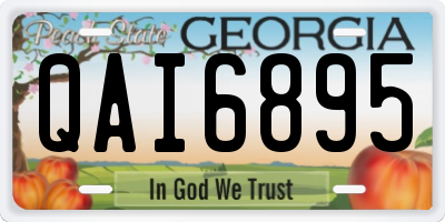 GA license plate QAI6895
