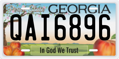 GA license plate QAI6896