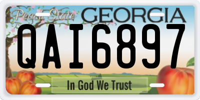 GA license plate QAI6897