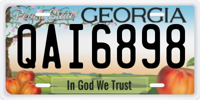 GA license plate QAI6898